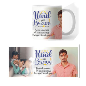 Mug with Photo White Ceramic Cup Customized/Personalized with Picture, Text, Quotes, Name Gift for Birthday, Anniversary, Valentine's Day- 325 ML, White